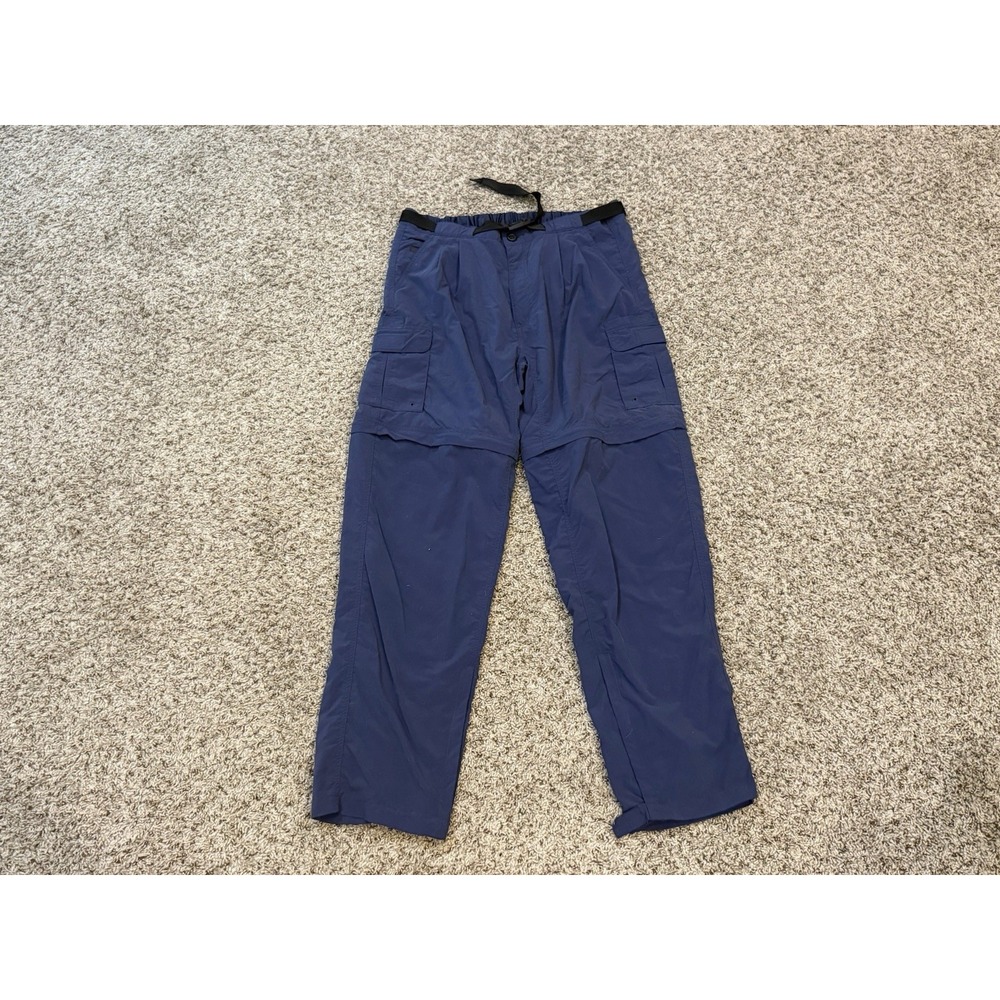 World Wide Sportsman Fishing Cargo Convertible Pants Blue Mens Size Large  /32